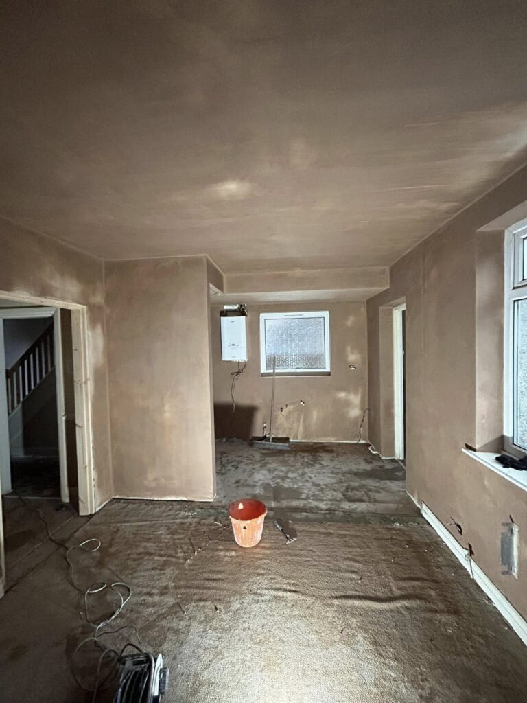 Kitchen Diner Prepped & Skimmed in Abergele, North Wales