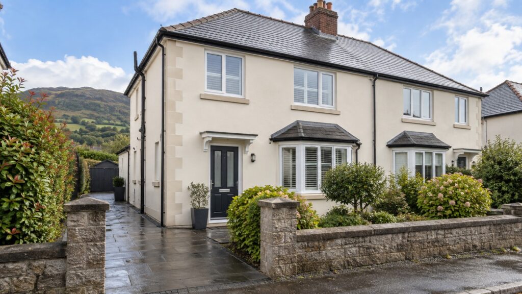 Professionally rendered home exterior in Abergele